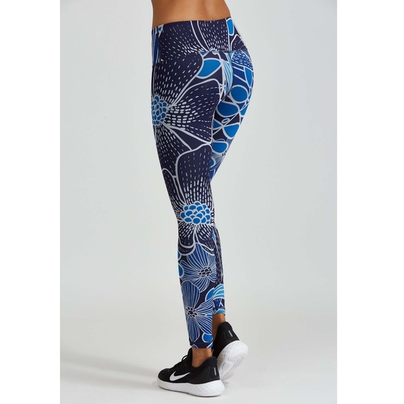 Noli Yoga Women Blue Bloom Legging, XS-L NWT - Picture 4 of 4